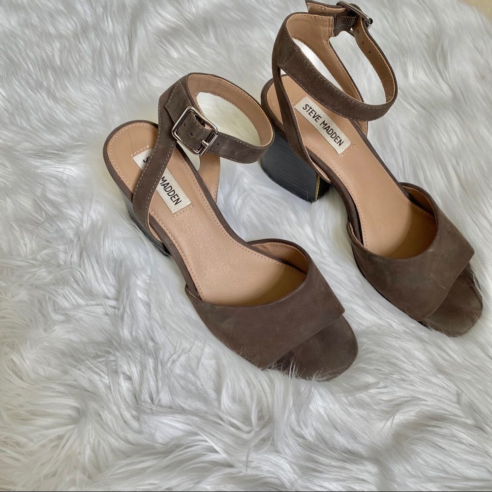 Steve Madden Devlin brown leather sandals 7.5M